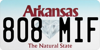 AR license plate 808MIF
