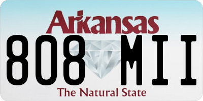 AR license plate 808MII