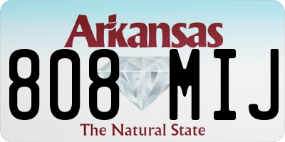 AR license plate 808MIJ
