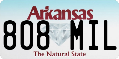 AR license plate 808MIL