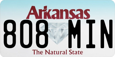 AR license plate 808MIN