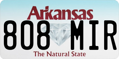 AR license plate 808MIR