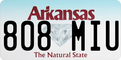 AR license plate 808MIU