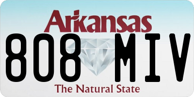 AR license plate 808MIV