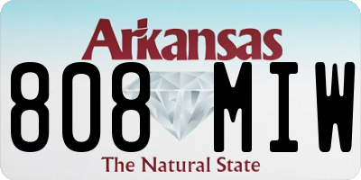 AR license plate 808MIW