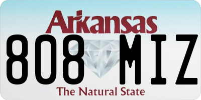 AR license plate 808MIZ