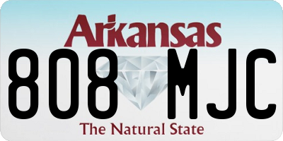 AR license plate 808MJC