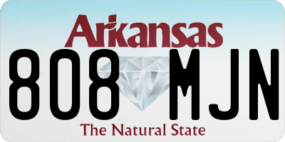 AR license plate 808MJN