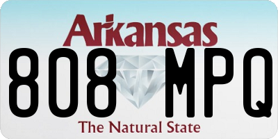 AR license plate 808MPQ