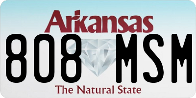 AR license plate 808MSM