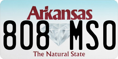 AR license plate 808MSO