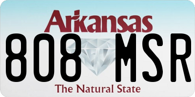 AR license plate 808MSR