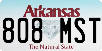 AR license plate 808MST