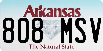 AR license plate 808MSV