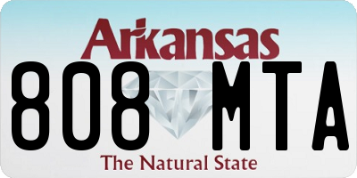 AR license plate 808MTA