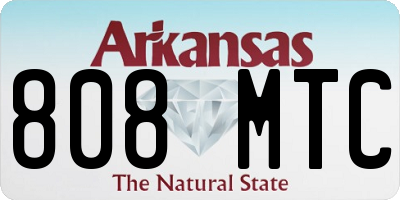 AR license plate 808MTC