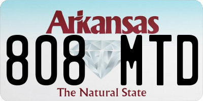 AR license plate 808MTD