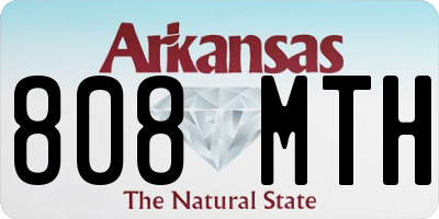AR license plate 808MTH