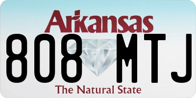 AR license plate 808MTJ