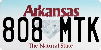 AR license plate 808MTK