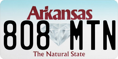 AR license plate 808MTN