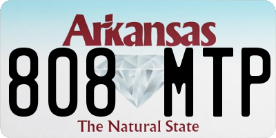 AR license plate 808MTP