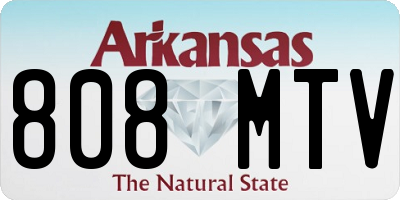 AR license plate 808MTV