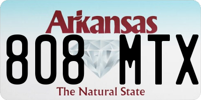 AR license plate 808MTX