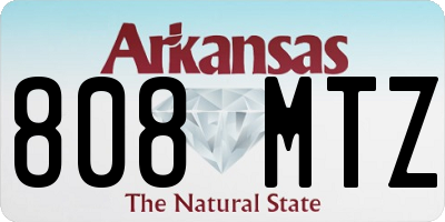 AR license plate 808MTZ
