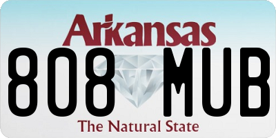 AR license plate 808MUB