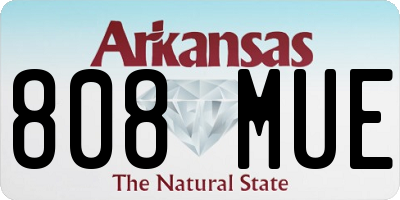AR license plate 808MUE