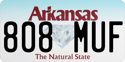 AR license plate 808MUF