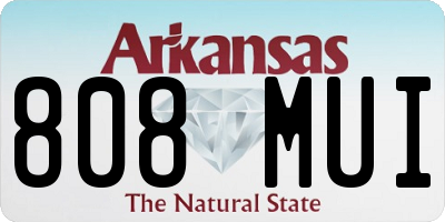 AR license plate 808MUI