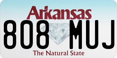 AR license plate 808MUJ