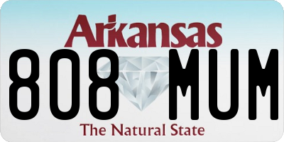 AR license plate 808MUM