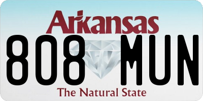 AR license plate 808MUN