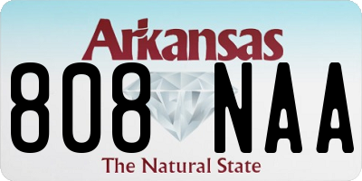 AR license plate 808NAA