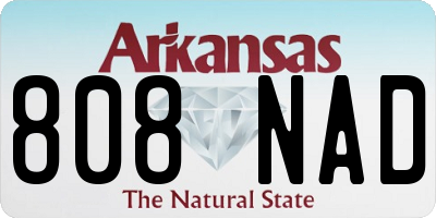 AR license plate 808NAD