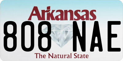 AR license plate 808NAE