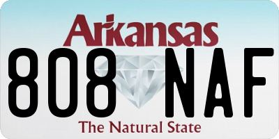 AR license plate 808NAF