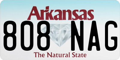 AR license plate 808NAG