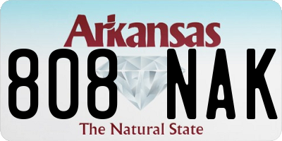 AR license plate 808NAK