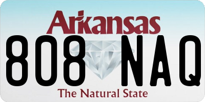 AR license plate 808NAQ