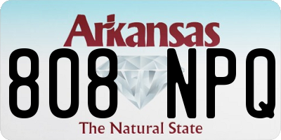 AR license plate 808NPQ