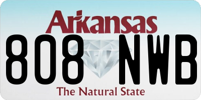 AR license plate 808NWB