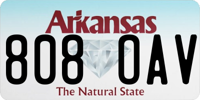 AR license plate 808OAV