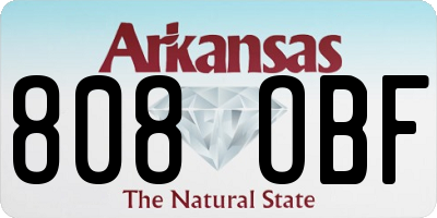 AR license plate 808OBF