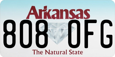 AR license plate 808OFG
