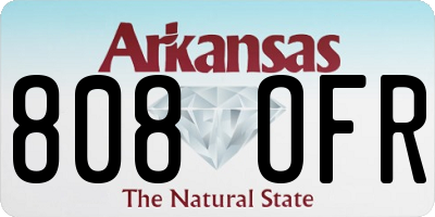 AR license plate 808OFR
