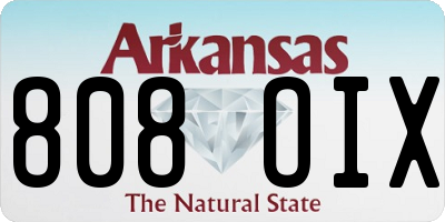 AR license plate 808OIX